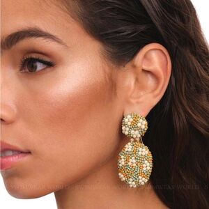 The ODI BEADED EARRING by the designer ANDREA IYAMAH